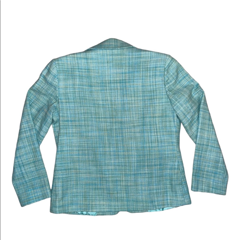 NWOT Appleseed’s - Women’s Petite Size 10P Blue & Green Blazer Jacket Coat - Picture 4 of 14